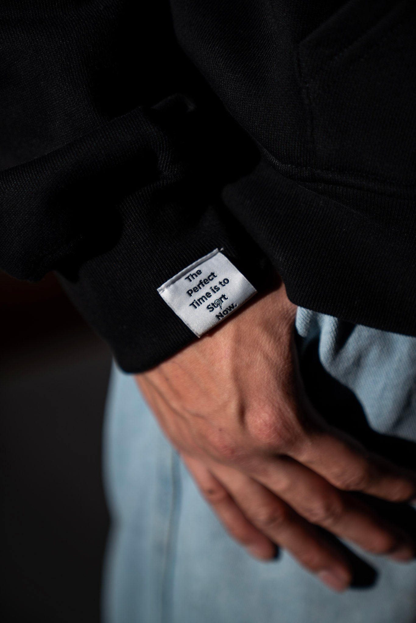 Shadow Black Cropped Zip