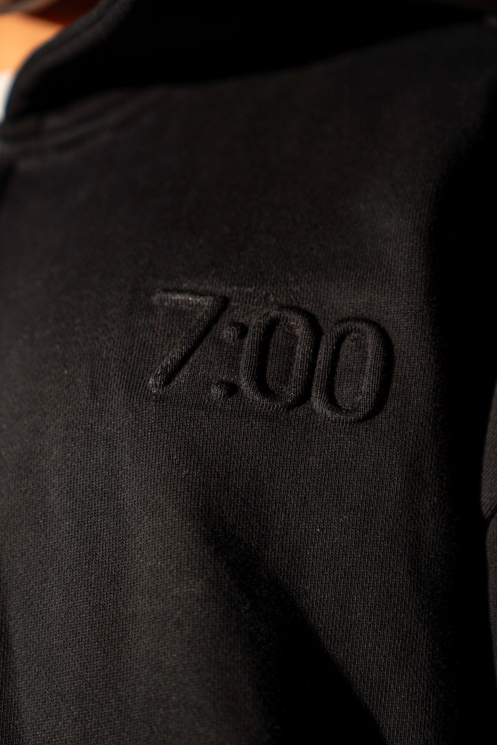 Shadow Black Cropped Zip