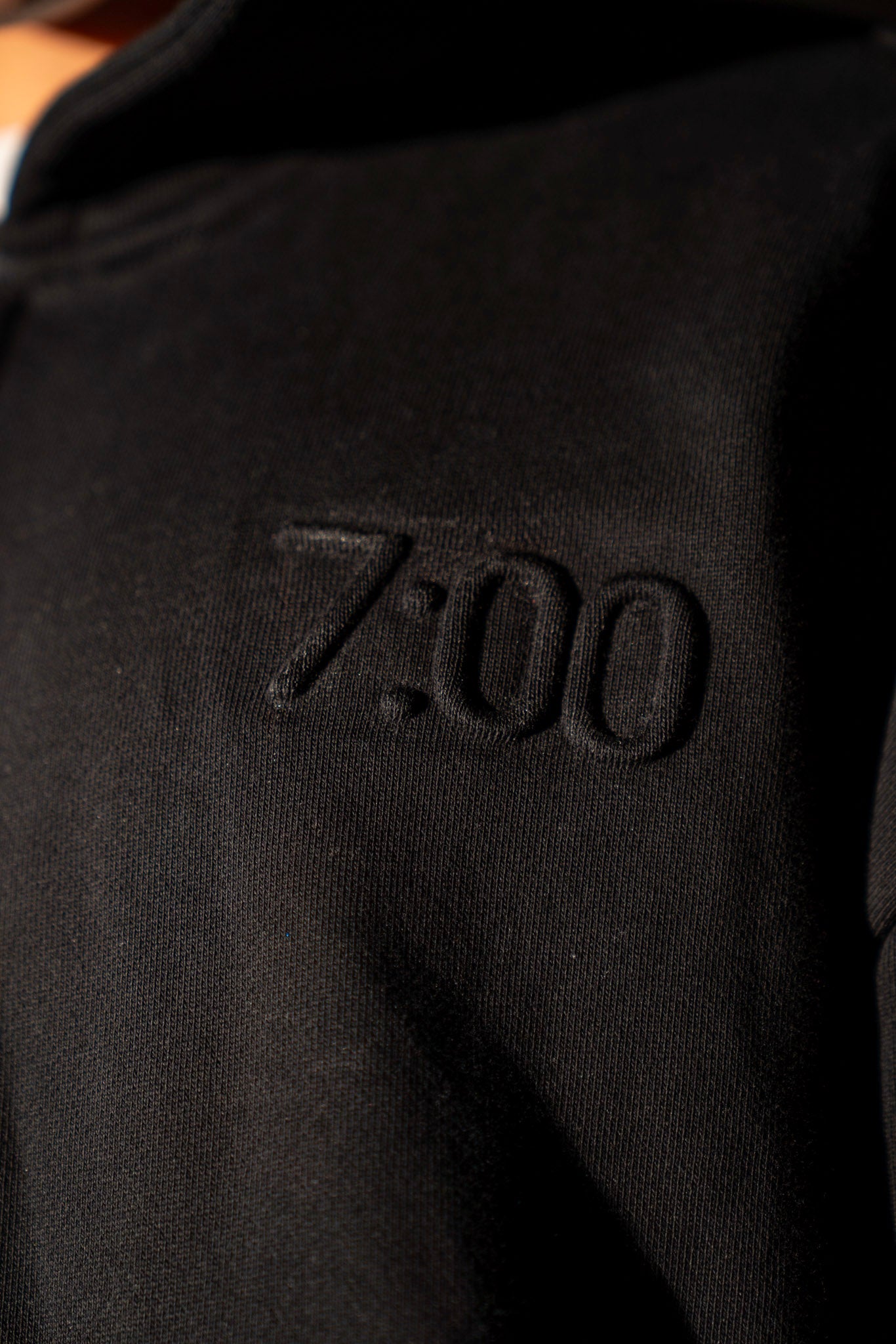 Shadow Black Cropped Zip